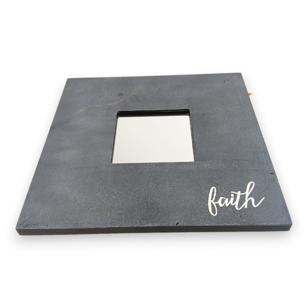 IKEA MALMA  Mirror & Frame - Square-Faith- Gray-Rustic-Modern-10x10 - Picture 4 of 10